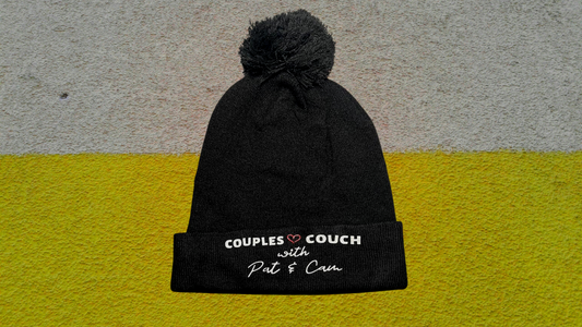 Couples Couch Logo Beanie Hat with Pom Pom